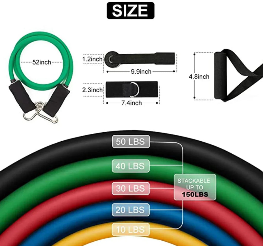 🔥 Premium 11-Piece Resistance Band Set