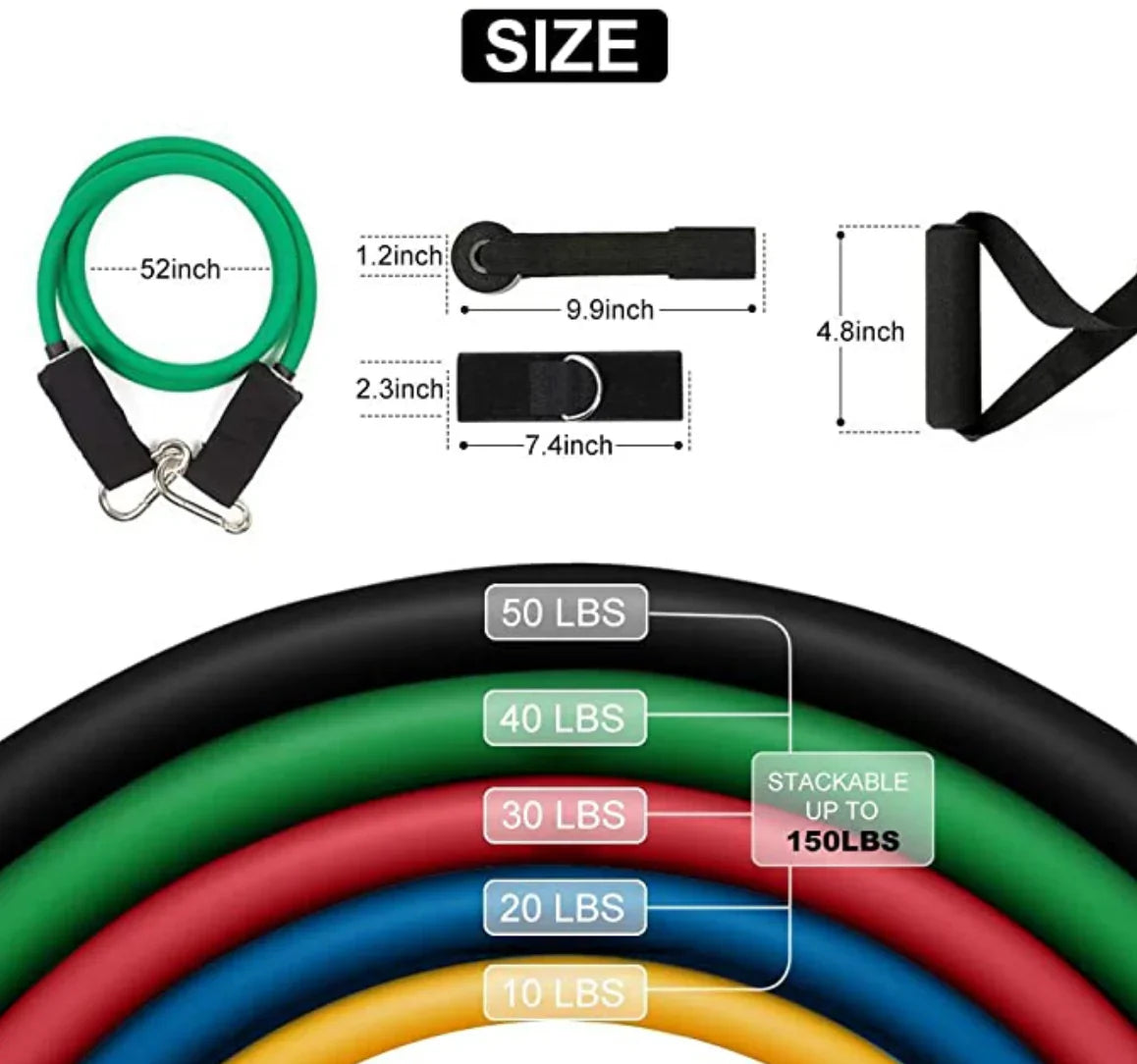 🔥 Premium 11-Piece Resistance Band Set