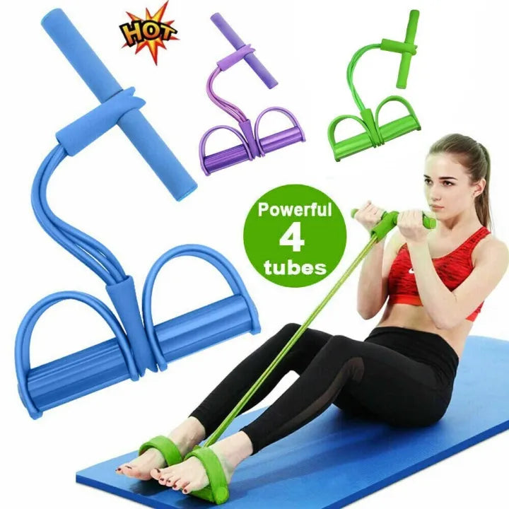Premium Tummy Trimmer – Foot Pedal Resistance Band (Random Colors)