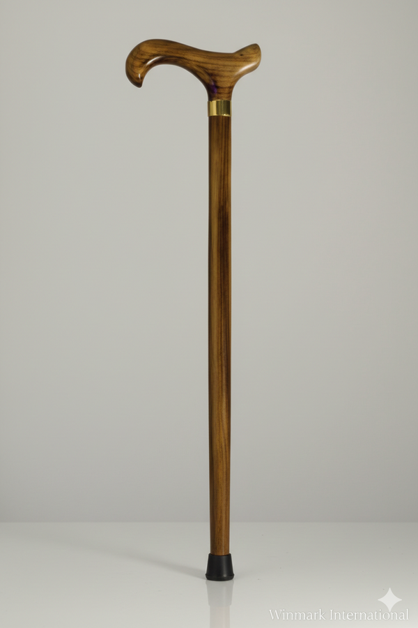 Handcrafted Solid Hardwood Walking Stick – Durable & Elegant Support Cane