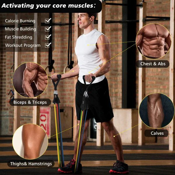 🔥 Premium 11-Piece Resistance Band Set