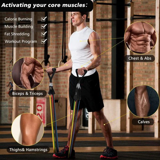 🔥 Premium 11-Piece Resistance Band Set